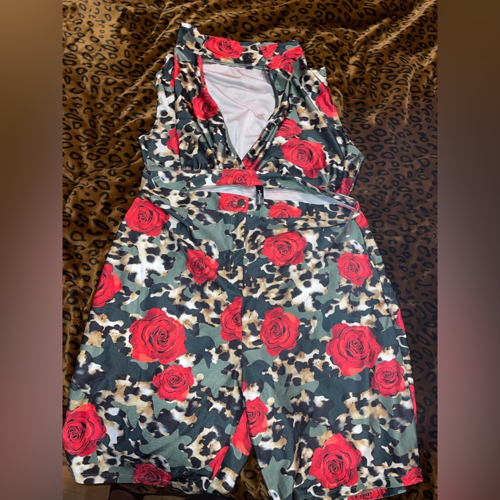 2x Floral Bodysuit Short Set